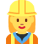 Emoji de mujer trabajadora de la construcción en Twitter