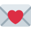 Emoji de carta de amor en Twitter