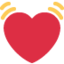 Emoji de corazón latiendo en Twitter