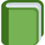 Emoji de libro verde en Twitter