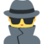 Emoji de hombre detective en Twitter