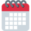 Emoji de calendario en espiral en Twitter