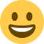 grinning face Emoji on Twitter