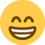 Emoji de cara feliz y sonriente en Twitter