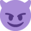 smiling face with horns Emoji on Twitter