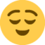 relieved face Emoji on Twitter