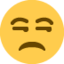 unamused face Emoji on Twitter