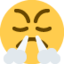 face with steam from nose Emoji on Twitter