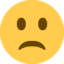 Emoji de cara un poco triste en Twitter