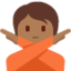 person gesturing NO Emoji on Twitter