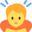woman raising hand Emoji on Twitter