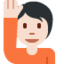 person raising hand Emoji on Twitter