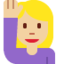 woman raising hand Emoji on Twitter