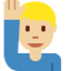 man raising hand Emoji on Twitter