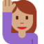 woman raising hand Emoji on Twitter