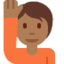 person raising hand Emoji on Twitter