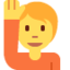 person raising hand Emoji on Twitter