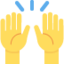 raising hands Emoji on Twitter