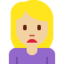 woman frowning Emoji on Twitter