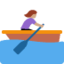 woman rowing boat Emoji on Twitter