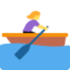 woman rowing boat Emoji on Twitter