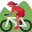 woman mountain biking Emoji on Twitter