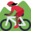 woman mountain biking Emoji on Twitter