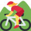 woman mountain biking Emoji on Twitter