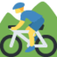 Emoji de hombre bicicleta de montaña en Twitter