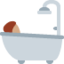 person taking bath Emoji on Twitter