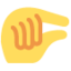 Emoji de pellizcar la mano en Twitter