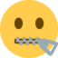 zipper-mouth face Emoji on Twitter