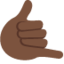 Emoji de mano de llámame en Twitter