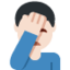 man facepalming Emoji on Twitter