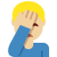 man facepalming Emoji on Twitter