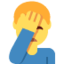 man facepalming Emoji on Twitter
