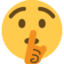 face with hand over mouth Emoji on Twitter