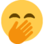face with hand over mouth Emoji on Twitter