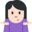 woman shrugging Emoji on Twitter