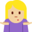 woman shrugging Emoji on Twitter