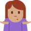 woman shrugging Emoji on Twitter