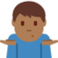 man shrugging Emoji on Twitter