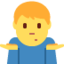 man shrugging Emoji on Twitter