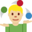 man juggling Emoji on Twitter