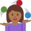 woman juggling Emoji on Twitter