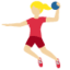 woman playing handball Emoji on Twitter