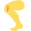 Emoji de pierna en Twitter