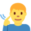 Emoji de hombre sordo en Twitter