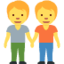 Emoji de personas de la mano en Twitter
