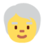 Emoji de persona mayor en Twitter